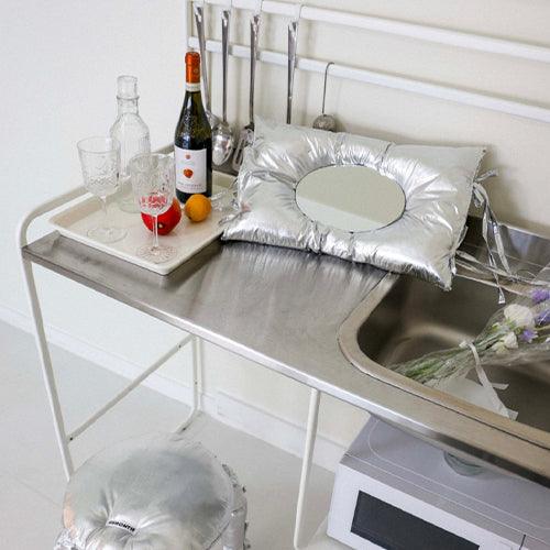 46MONTH ribbon mirror (silver) - SOMIBEYA