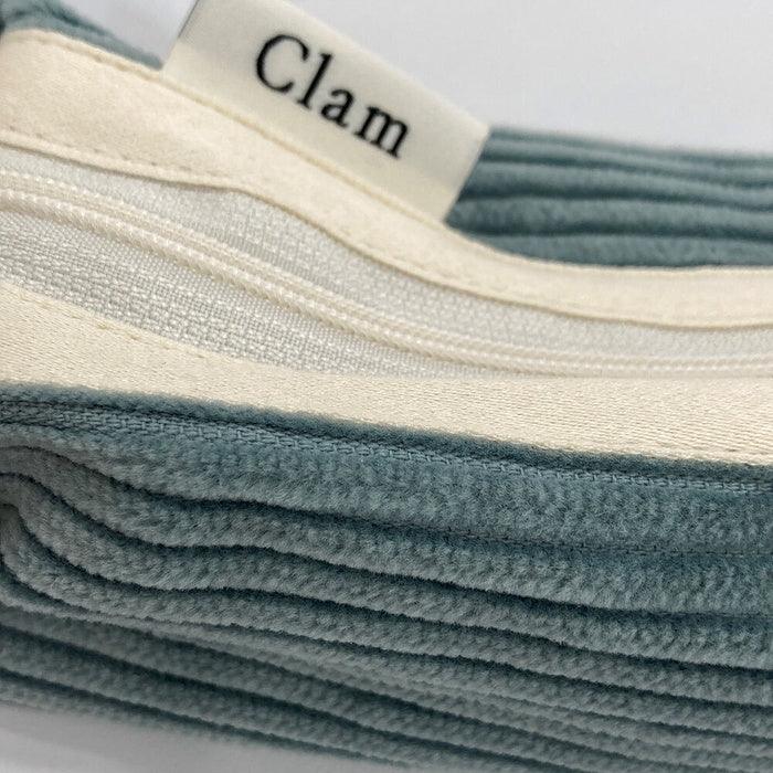 Clam round pencilcase _ Corduroy Dolphin - somibeya