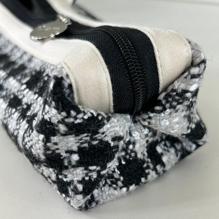 Clam round pencilcase _ Tweed gray - somibeya