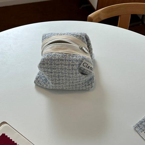 Clam round pouch _ Blue cake - SOMIBEYA