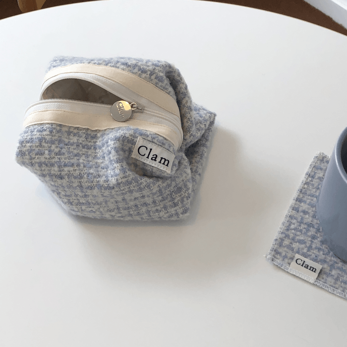 Clam round pouch _ Blue cake - SOMIBEYA
