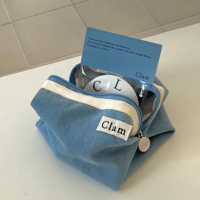 Clam Round Pouch _ Lagy Blue - somibeya