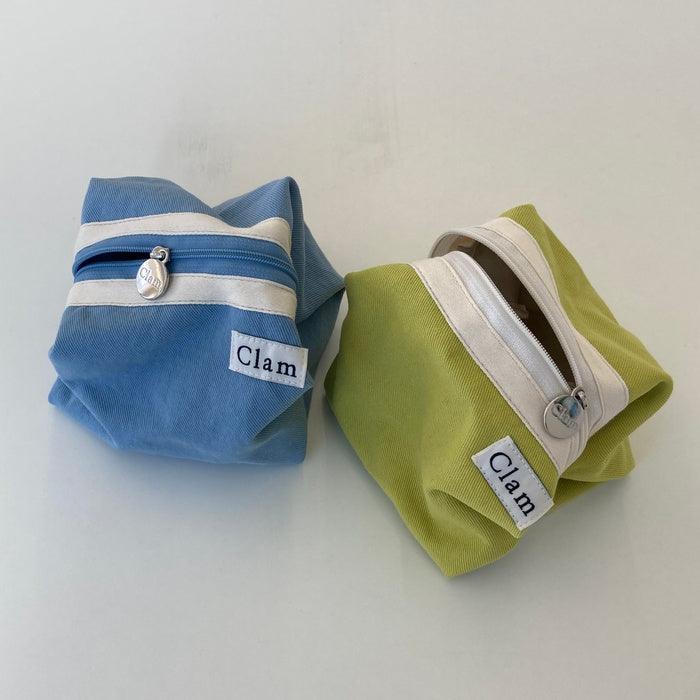 Clam Round Pouch _ Lagy Blue - somibeya