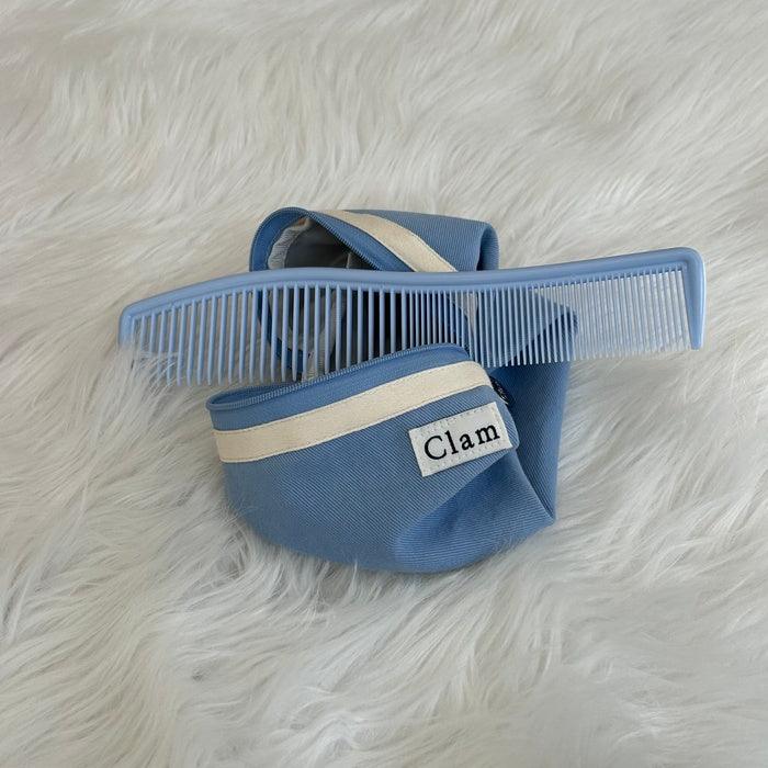 Clam Round Pouch _ Lagy Blue - somibeya