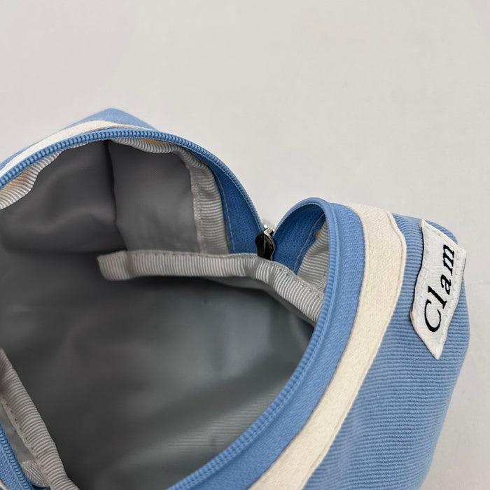 Clam Round Pouch _ Lagy Blue - somibeya
