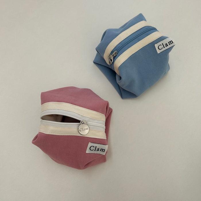 Clam Round Pouch _ Lagy Blue - somibeya