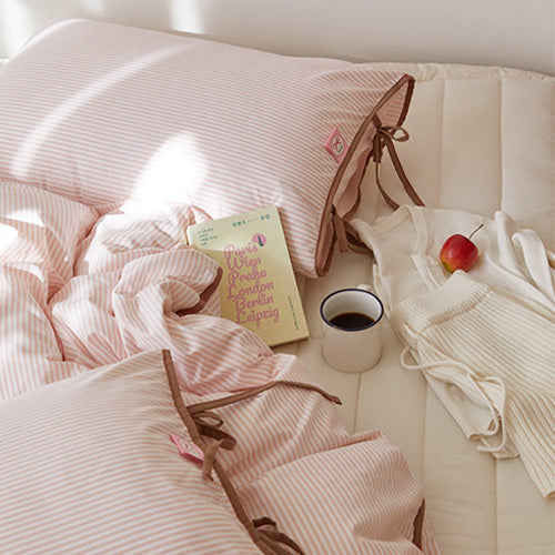 Ribbon Cake Duvet + Pillow Cover Anti-mite (Pink)