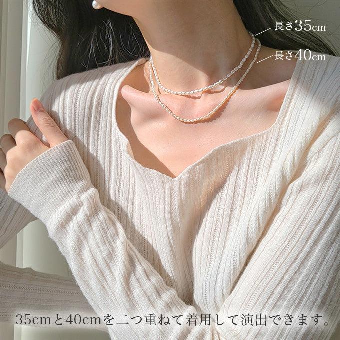 天然淡水パールフェミニンネックレス - somibeya