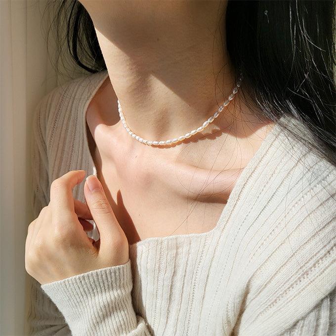 天然淡水パールフェミニンネックレス - somibeya