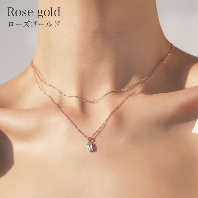 キュービックネックレス(silver925, 14k Plated) - somibeya