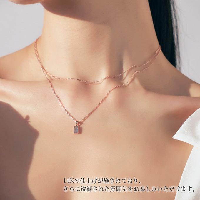 キュービックネックレス(silver925, 14k Plated) - somibeya