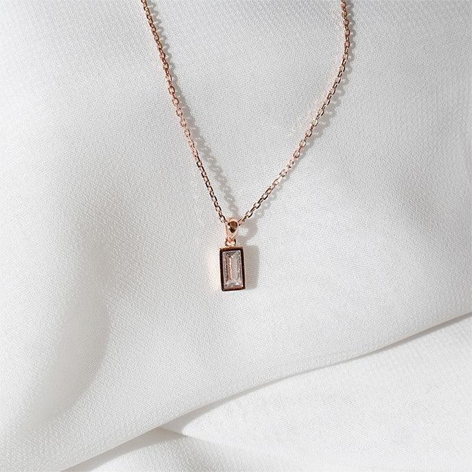 キュービックネックレス(silver925, 14k Plated) - somibeya