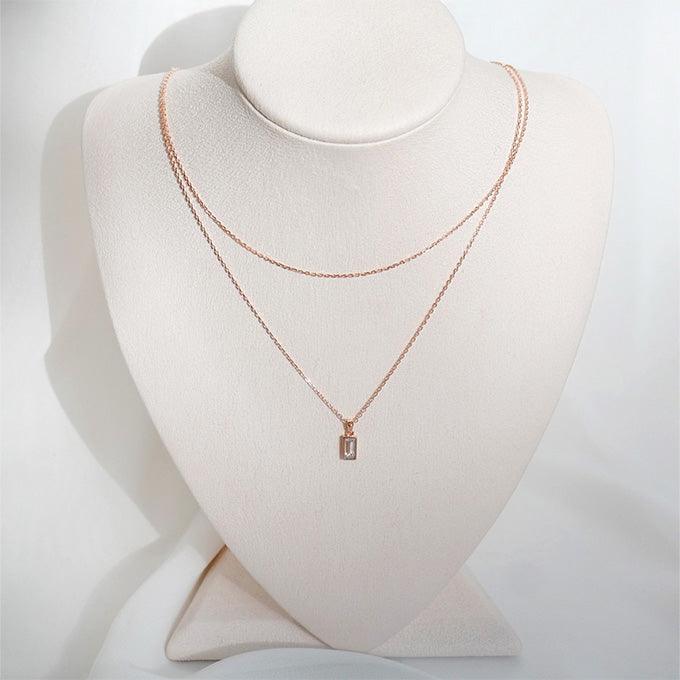 キュービックネックレス(silver925, 14k Plated) - somibeya