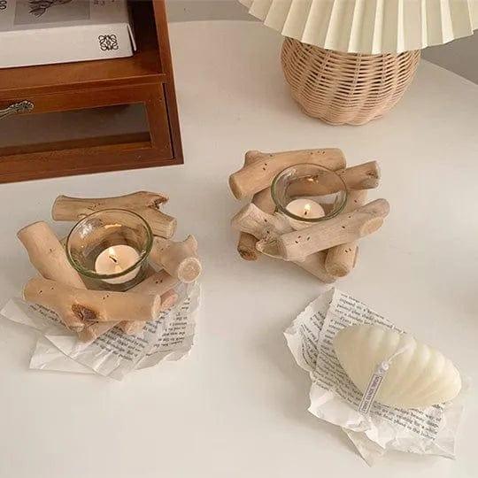 wood candle ウッドキャンドル