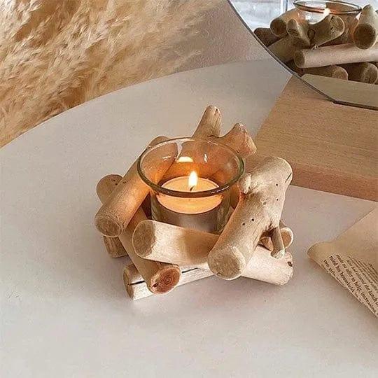 wood candle ウッドキャンドル