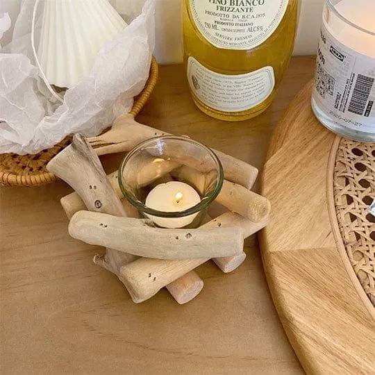 wood candle ウッドキャンドル