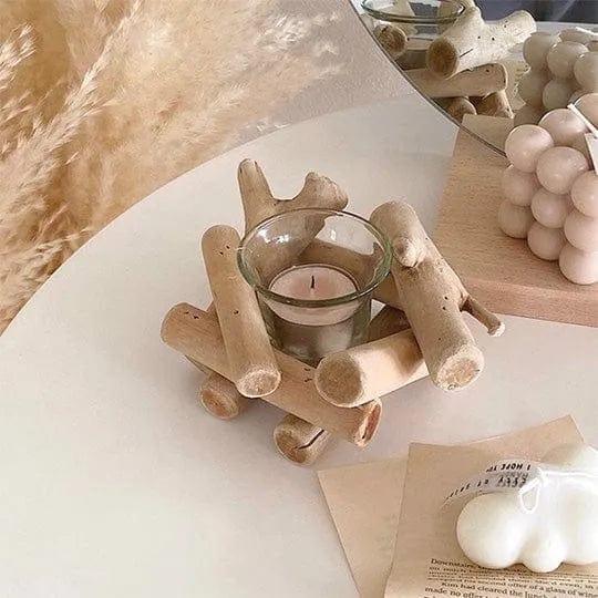 wood candle ウッドキャンドル