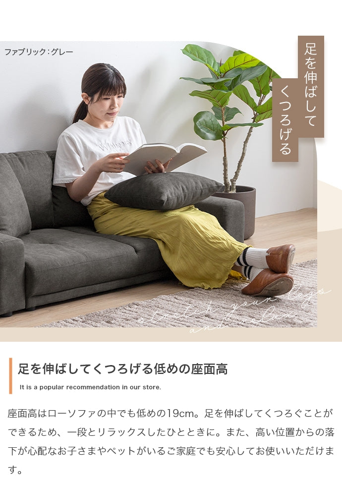 2人掛けローソファ 