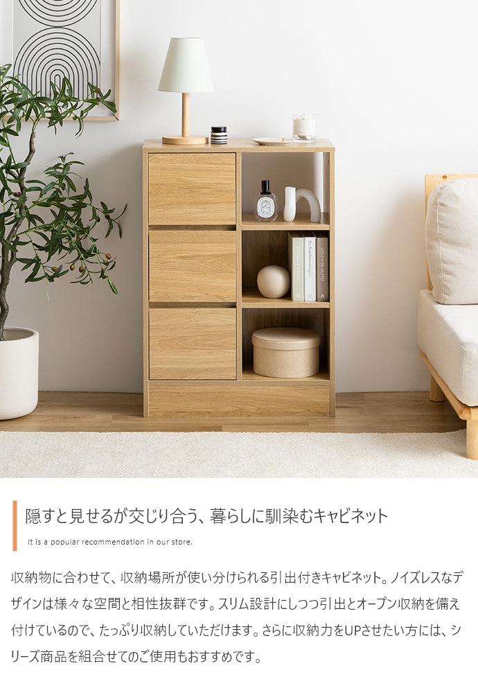 Sunap 引出付きキャビネット 幅60cm