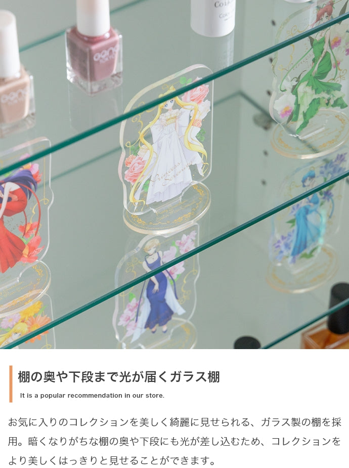 【 ×奥行29.6cm】Mysa 引き出し付きコレクションケース 幅50cm×奥行29.6cm