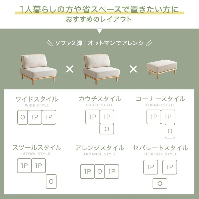【3点セット】ファブリックローソファ3脚 3点セット