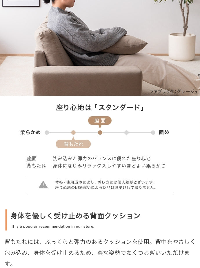 2.5人掛けローソファ 幅166cm