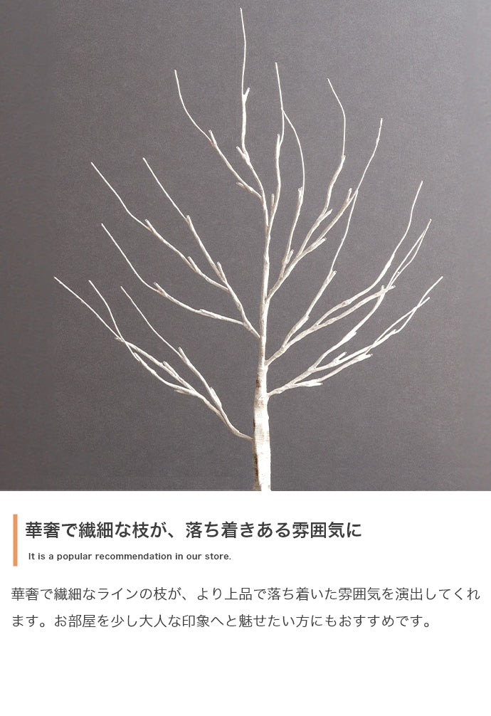 【オーナメントセット】Schnee 高さ60cm 白樺風ツリー+オーナメント オーナメントセット