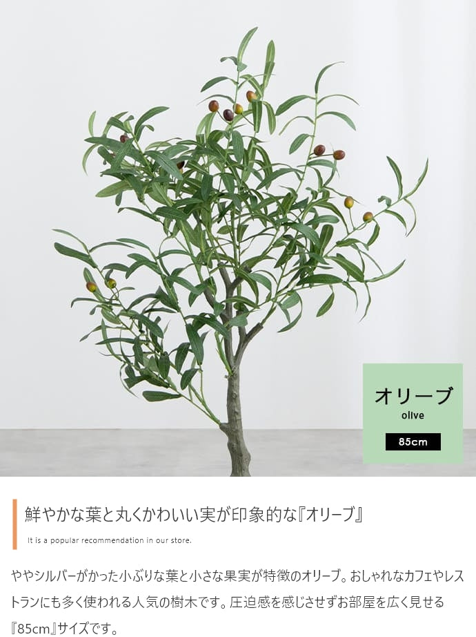 Nature 光触媒人工観葉植物 オリーブ 高さ85cm