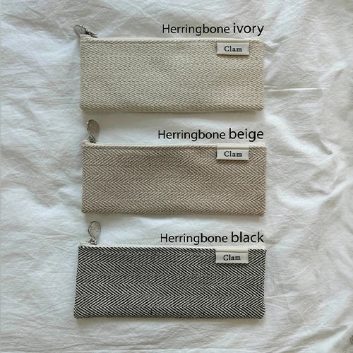 Clam Herringbone Pencilcase