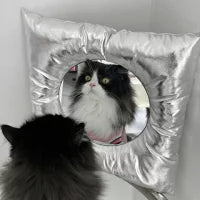 韓国インテリア Cat Mirror(鏡)◆46MONTH 46MONTH クッションミラー 韓国雑貨 インテリア 自宅 プレゼント