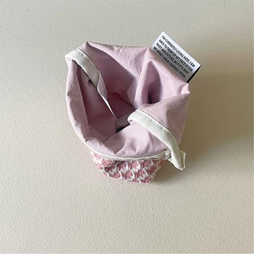 Aeiou Basic pouch Flower Pink (M size) - somibeya