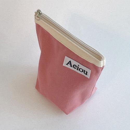 Aeiou Basic pouch Stockholm Pink (M size) - somibeya