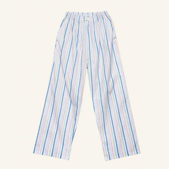 CHEZ NOUS A PARIS Rainbow Pajama Pants-blue - somibeya