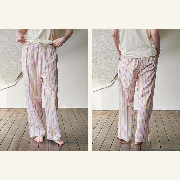 CHEZ NOUS A PARIS Rainbow Pajama Pants-pink - somibeya