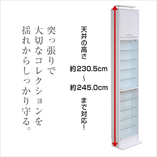 コレクションラック【-Luke-ルーク】浅型ハイタイプ(専用上置き)