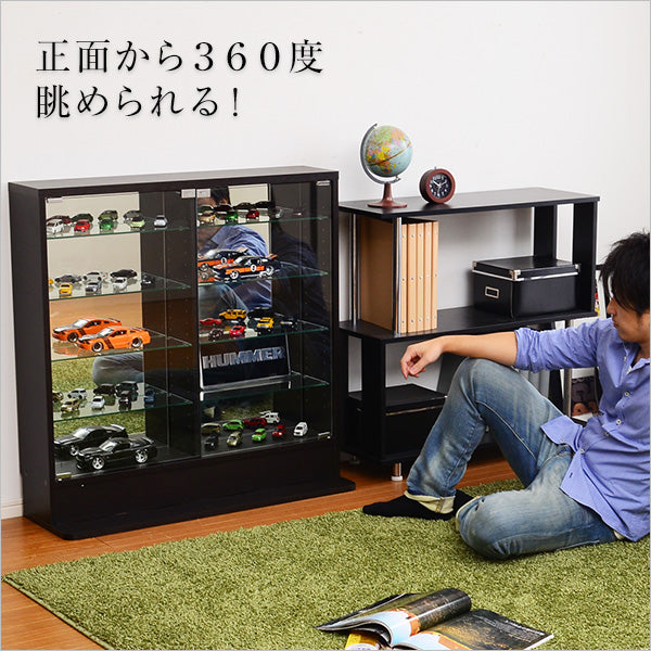 コレクションラック【-Luke-ルーク】専用ミラー2枚セット（ロータイプ用/深型・浅型共通）
