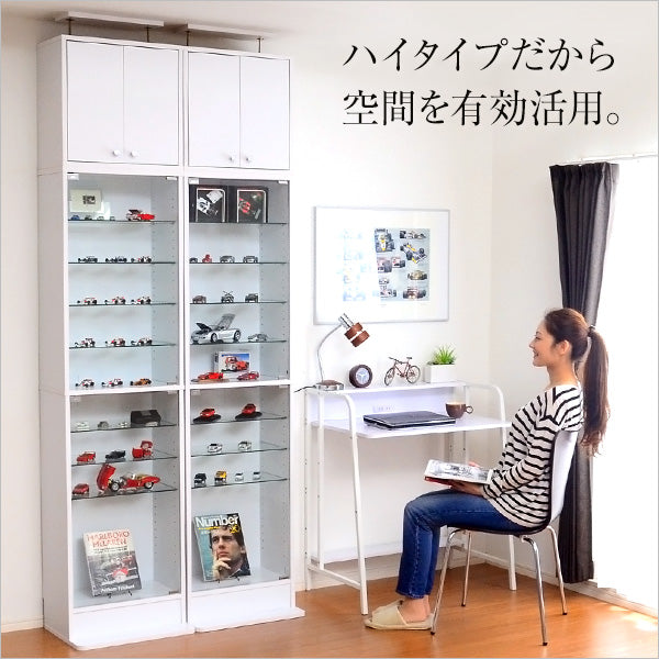 コレクションラック【-Luke-ルーク】深型ハイタイプ セット（本体+上置き）
