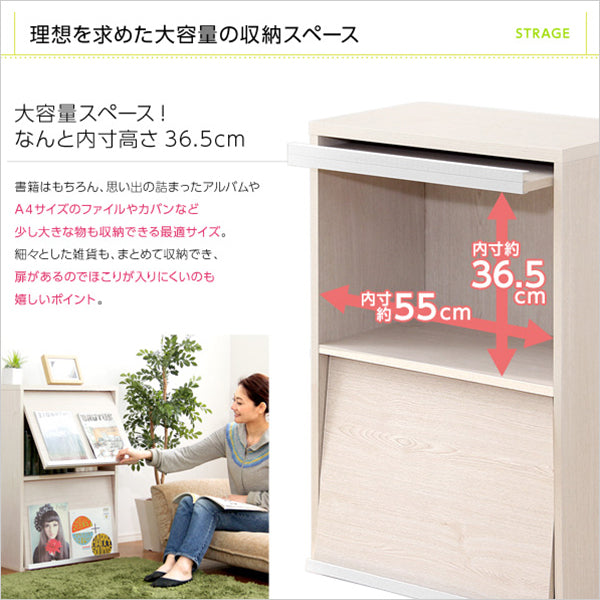 収納家具 フラップ扉2枚タイプ 【DEALS-ディールズ-】
