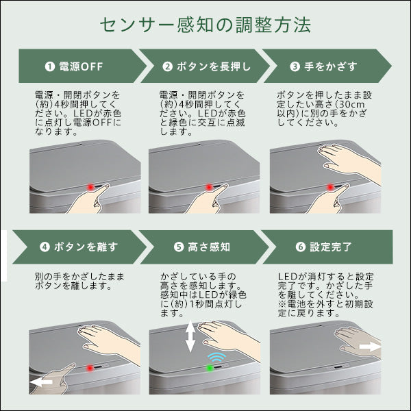 縦開き50L自動開閉ゴミ箱 【ELCO-エレコ-】
