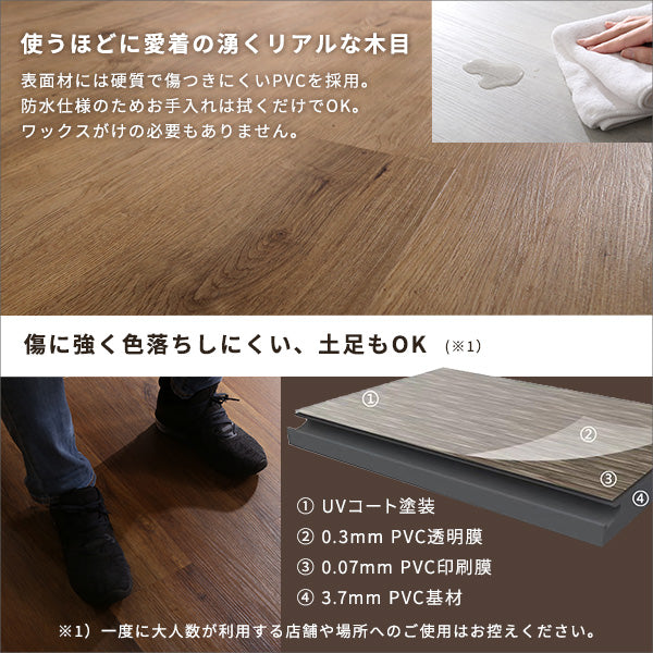はめこみ式フロアタイル 96枚セット【Wood Flats-ウッドフラッツ-】