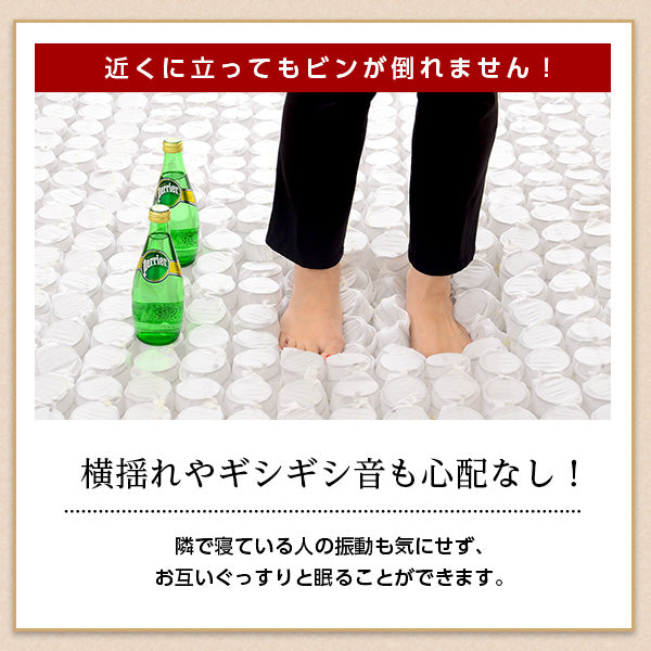 ポケットコイルスプリングマットレス【-Robilia-ロビリア】（ダブル用）※ロール梱包でラクラク搬入可能！※
