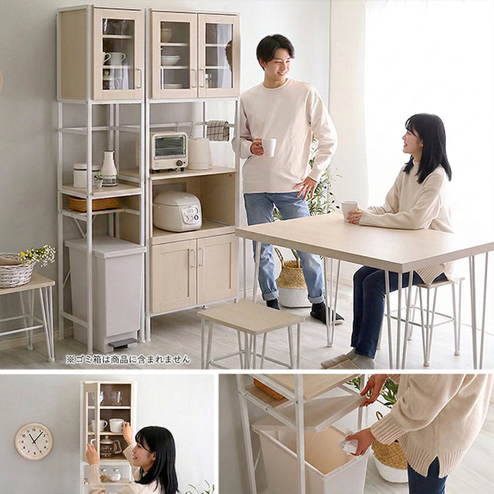 さわやかなオシャレゴミ箱上ラック すきま収納タイプ