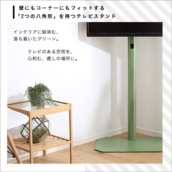北欧インテリア 八角テレビスタンドハイタイプ専用 ハードディスクホルダーセット【Vihrea -ヴィフレア-】
