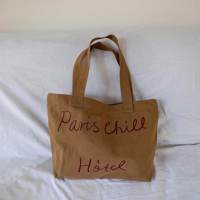 HOTEL PARIS CHILL トートバッグ - Breezy Day Bag (Toffee) - somibeya