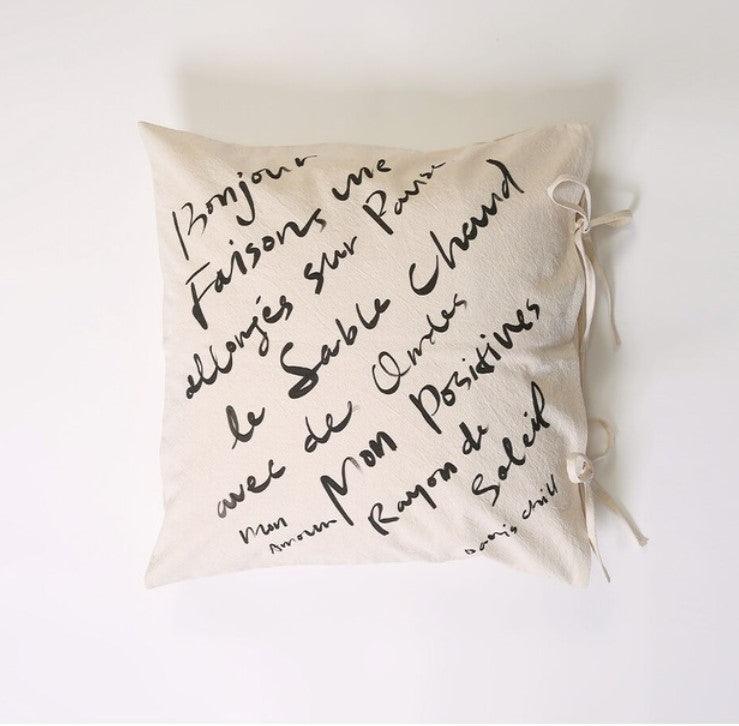 HOTEL PARIS CHILL クッションカバー Cozy up Cushion Cover (Natural) - somibeya