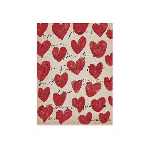HOTEL PARIS CHILL Different Shaped Hearts Postcard - somibeya