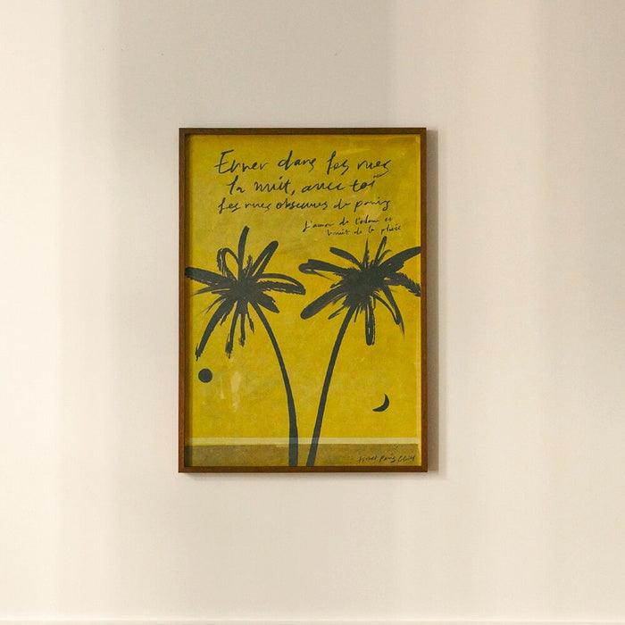 HOTEL PARIS CHILL ポスター Palm Trees at Midnight Art Print - somibeya