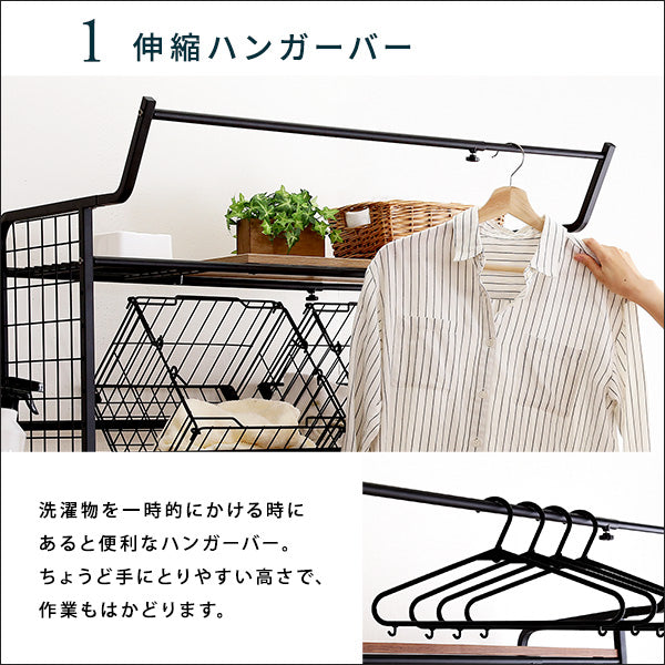 ヴィンテージ ランドリーラック バスケットタイプ