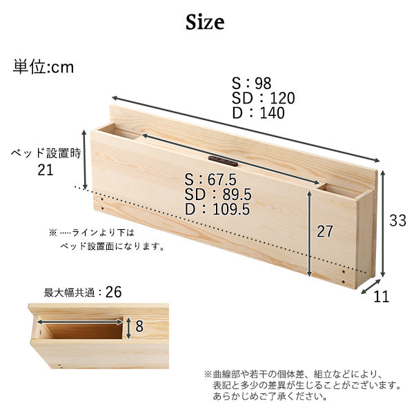 パイン材脚付きすのこベッド リリッタ専用宮単品(シングル用)