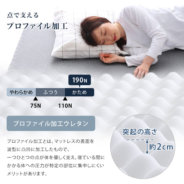 高反発プロファイルウレタンマットレス